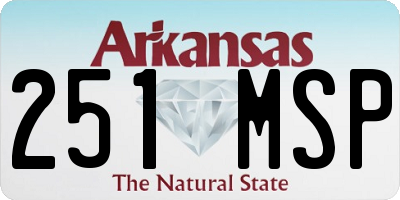 AR license plate 251MSP
