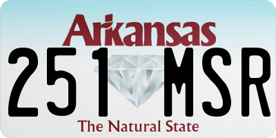 AR license plate 251MSR