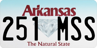AR license plate 251MSS