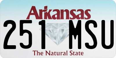 AR license plate 251MSU