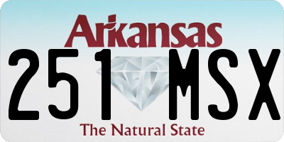 AR license plate 251MSX