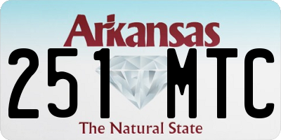 AR license plate 251MTC
