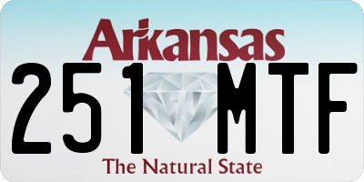 AR license plate 251MTF