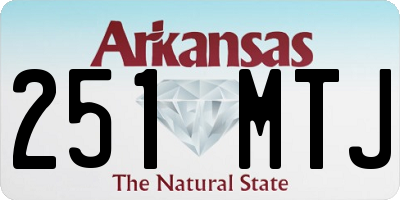 AR license plate 251MTJ
