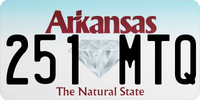 AR license plate 251MTQ