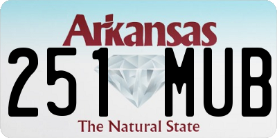 AR license plate 251MUB