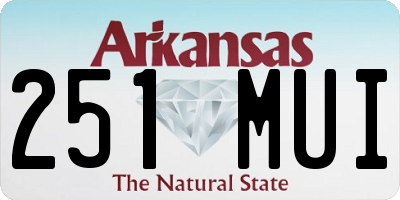 AR license plate 251MUI