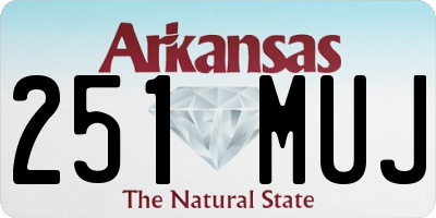 AR license plate 251MUJ