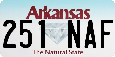 AR license plate 251NAF