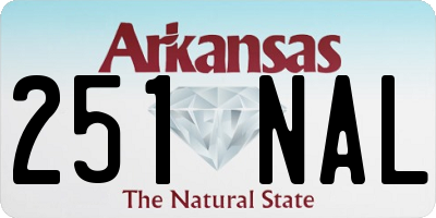 AR license plate 251NAL