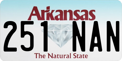AR license plate 251NAN