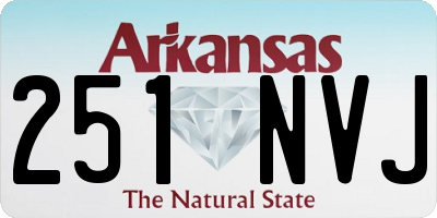 AR license plate 251NVJ