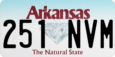 AR license plate 251NVM