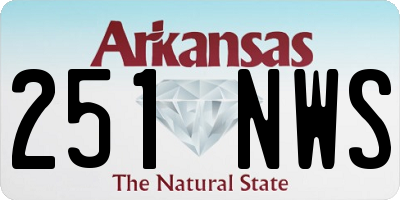 AR license plate 251NWS