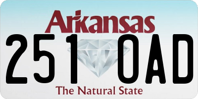 AR license plate 251OAD