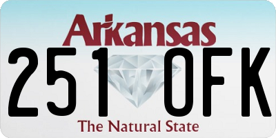 AR license plate 251OFK
