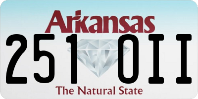 AR license plate 251OII