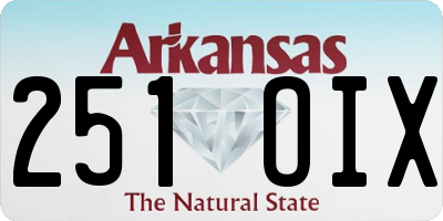 AR license plate 251OIX