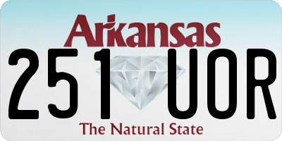 AR license plate 251UOR