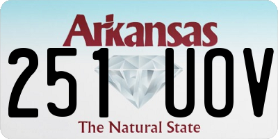 AR license plate 251UOV