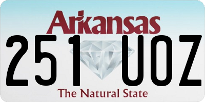 AR license plate 251UOZ