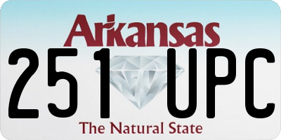 AR license plate 251UPC
