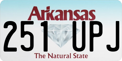 AR license plate 251UPJ