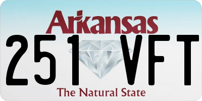 AR license plate 251VFT