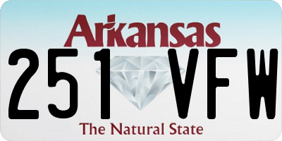AR license plate 251VFW