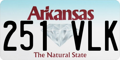 AR license plate 251VLK