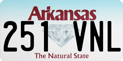 AR license plate 251VNL