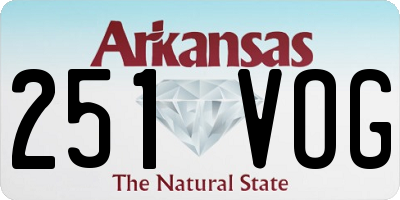 AR license plate 251VOG