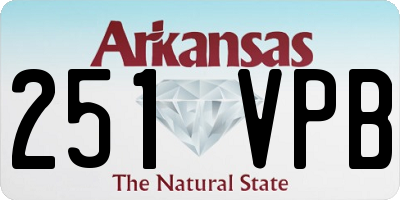 AR license plate 251VPB