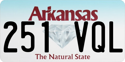 AR license plate 251VQL