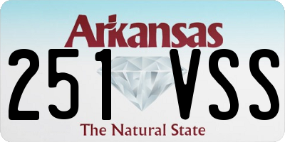 AR license plate 251VSS
