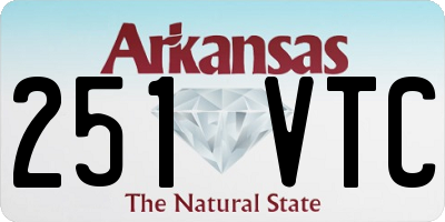 AR license plate 251VTC