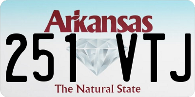 AR license plate 251VTJ