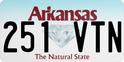 AR license plate 251VTN