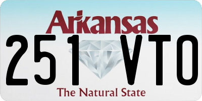 AR license plate 251VTO