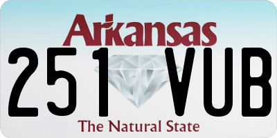 AR license plate 251VUB