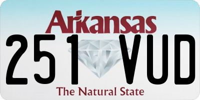 AR license plate 251VUD