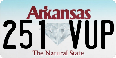 AR license plate 251VUP