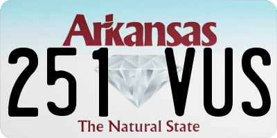 AR license plate 251VUS