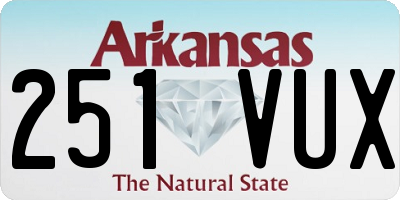 AR license plate 251VUX