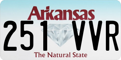 AR license plate 251VVR