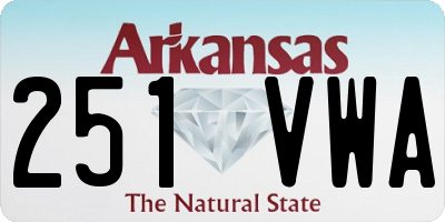 AR license plate 251VWA