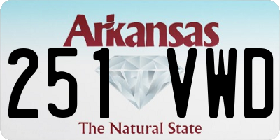 AR license plate 251VWD