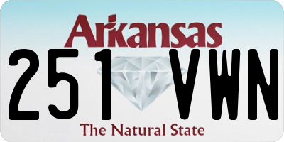 AR license plate 251VWN