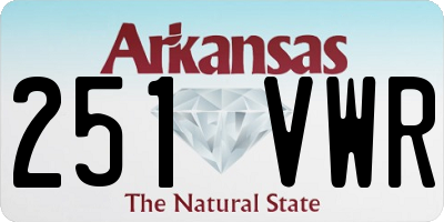 AR license plate 251VWR