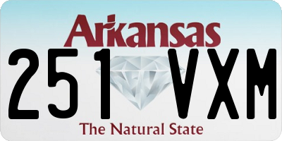 AR license plate 251VXM